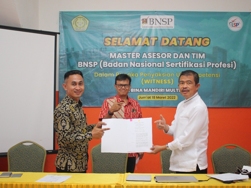Penyaksian Uji Kompetensi (WITNESS) Oleh Master Asesor dan Tim BNSP